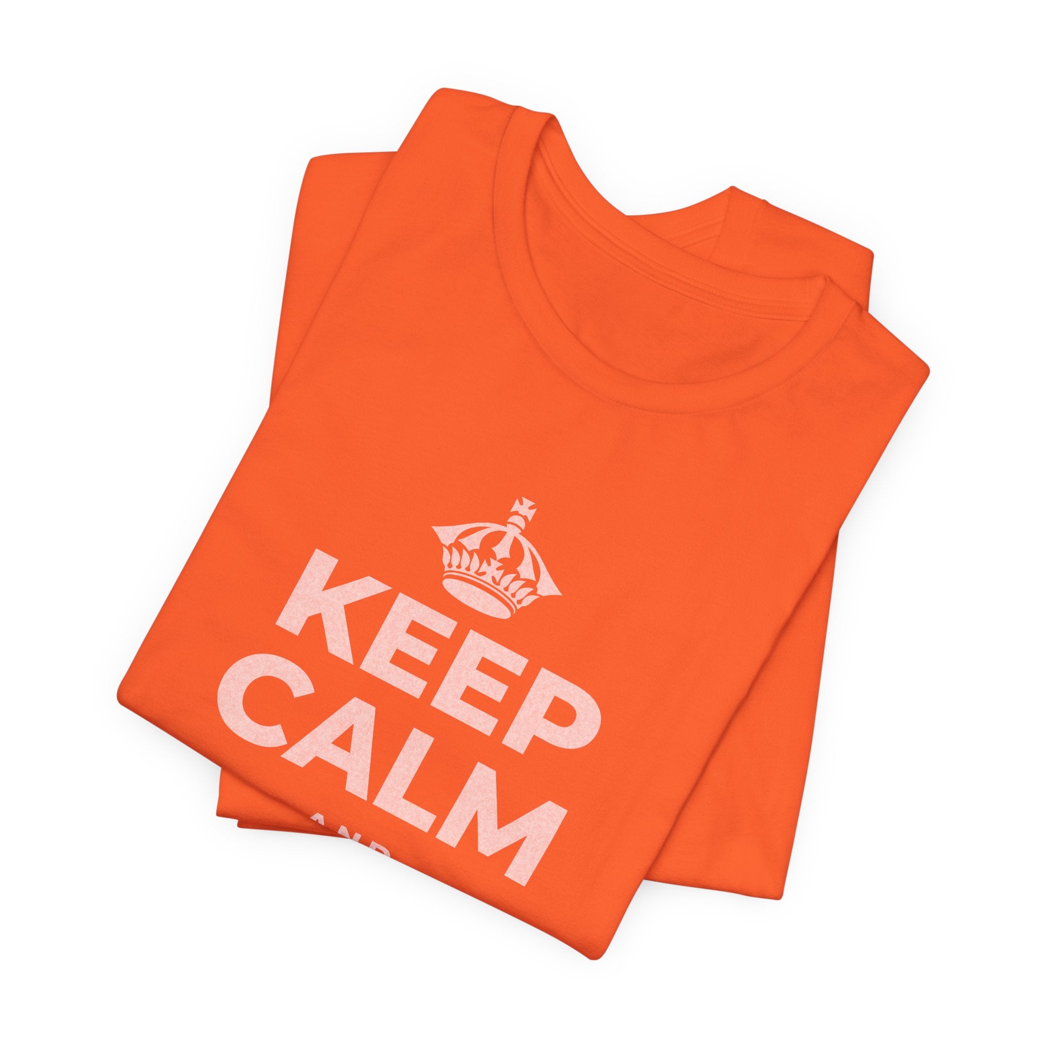 KEEP CALM AND BUILD IT T-Shirt (Baby Blue–Silver)