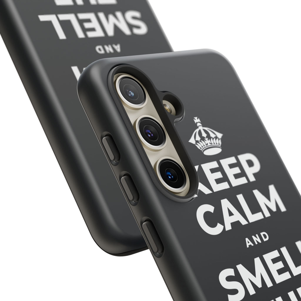 KEEP CALM AND SMELL THE FRESH AIR Phone Case (Dark)