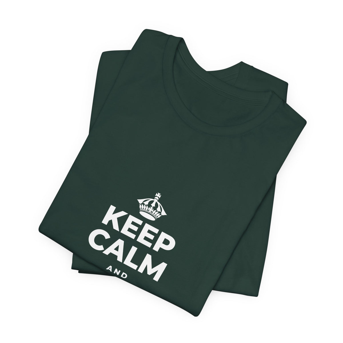 KEEP CALM AND CHASE THE MOONLIGHT T-Shirt (White–Asphalt)