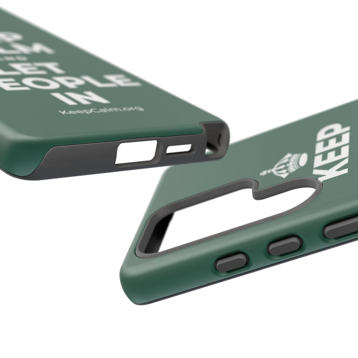 KEEP CALM AND LET PEOPLE IN Phone Case