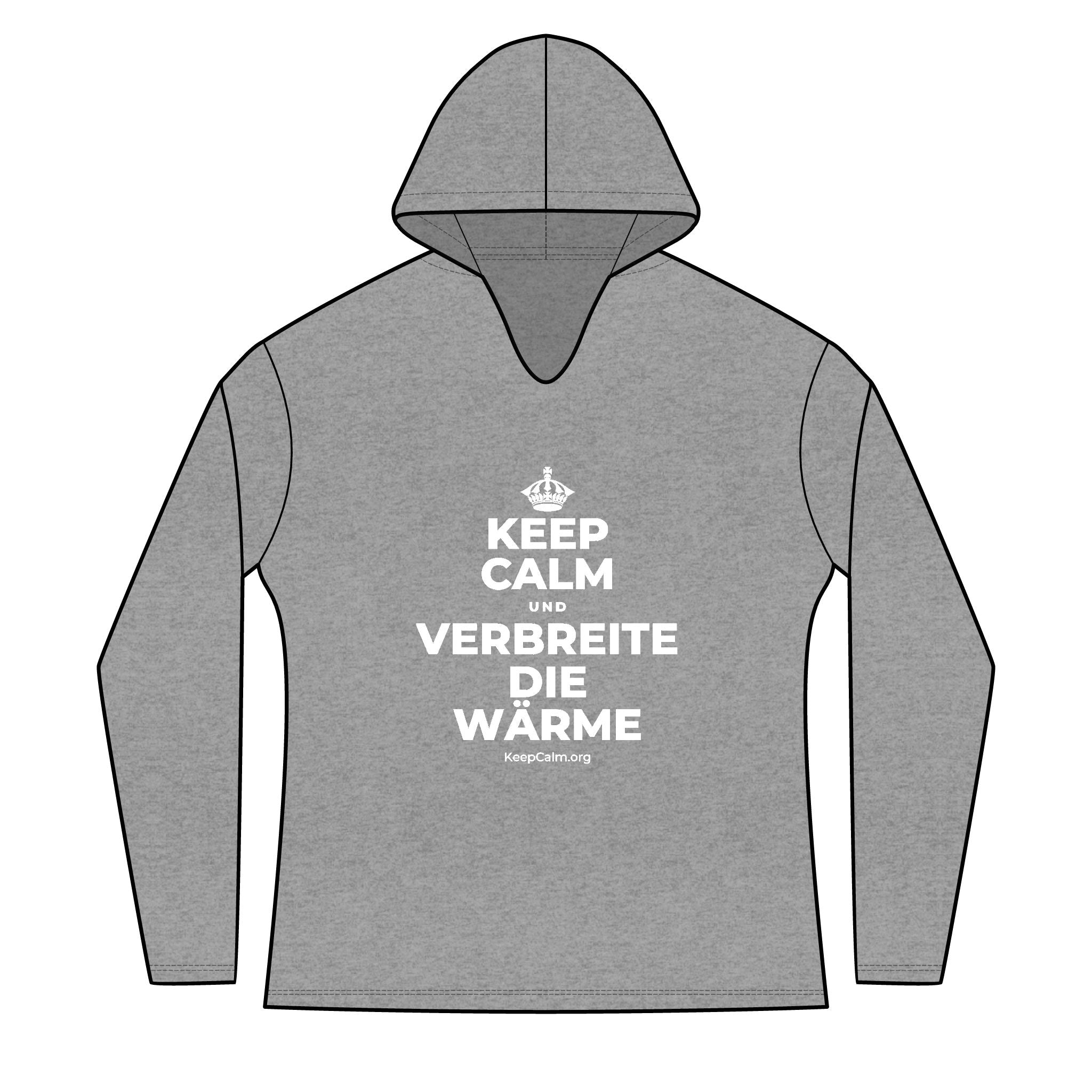 KEEP CALM UND VERBREITE DIE WÄRME Women's Long Sleeve Hoodie