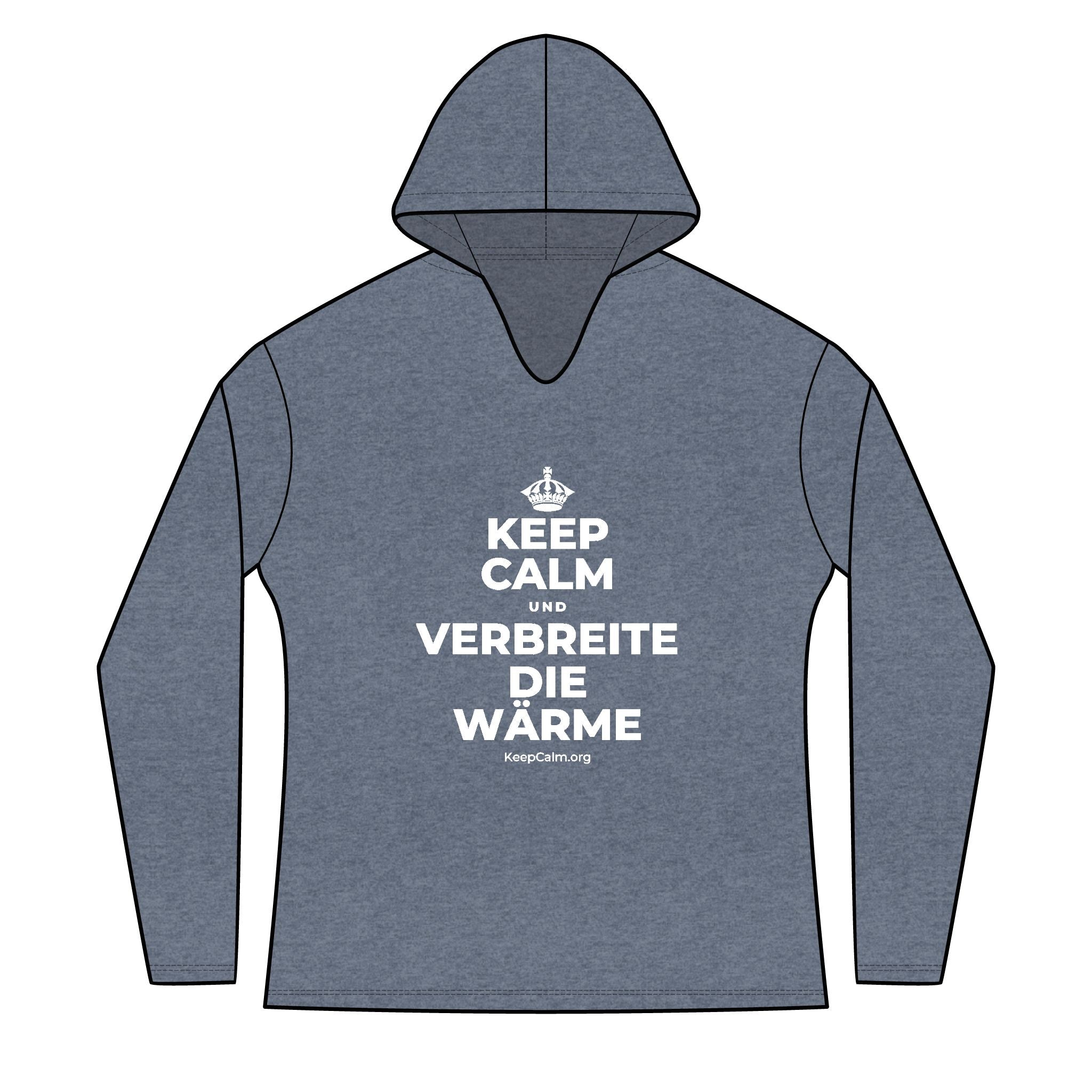 KEEP CALM UND VERBREITE DIE WÄRME Women's Long Sleeve Hoodie