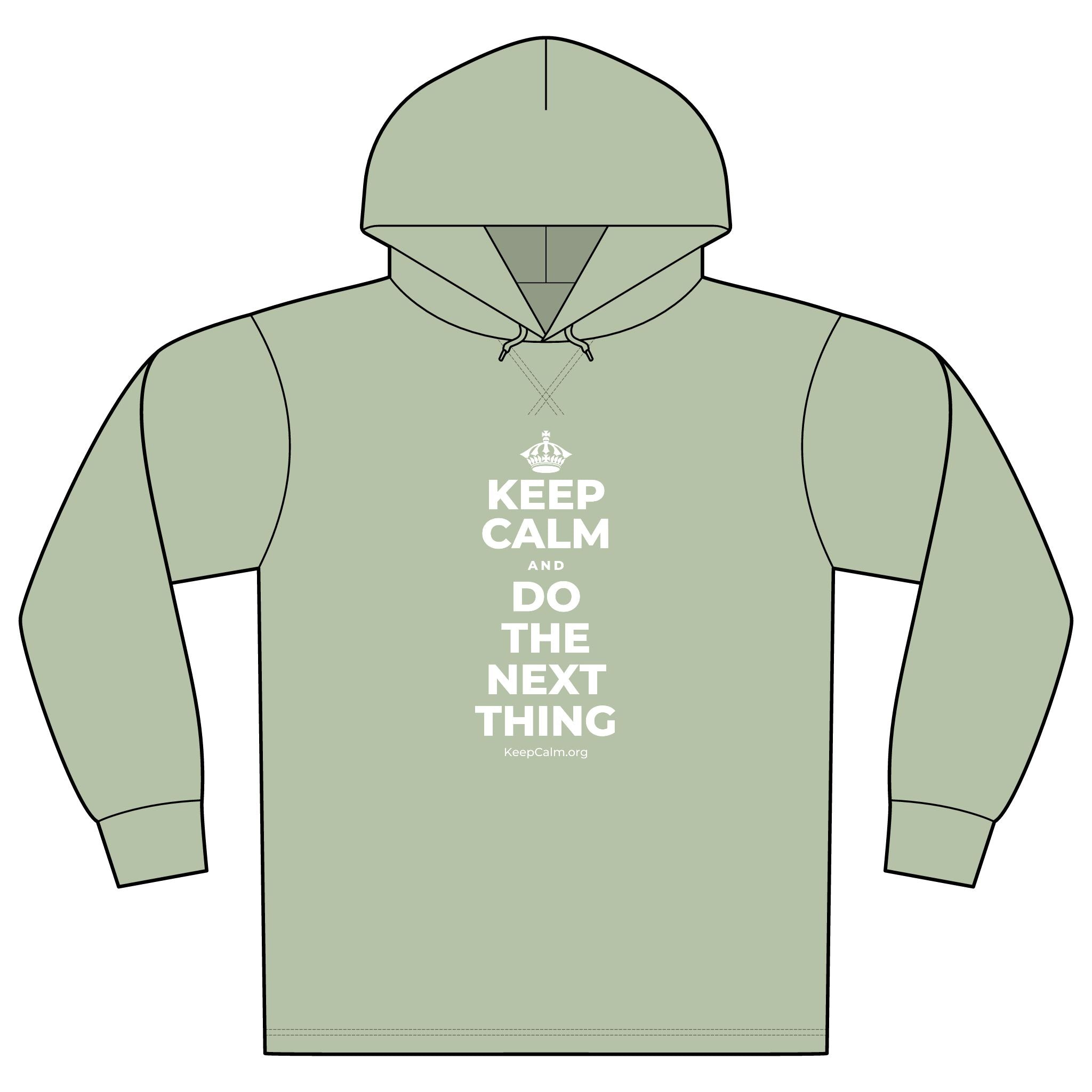 KEEP CALM AND DO THE NEXT THING Organic Hoodie Tee
