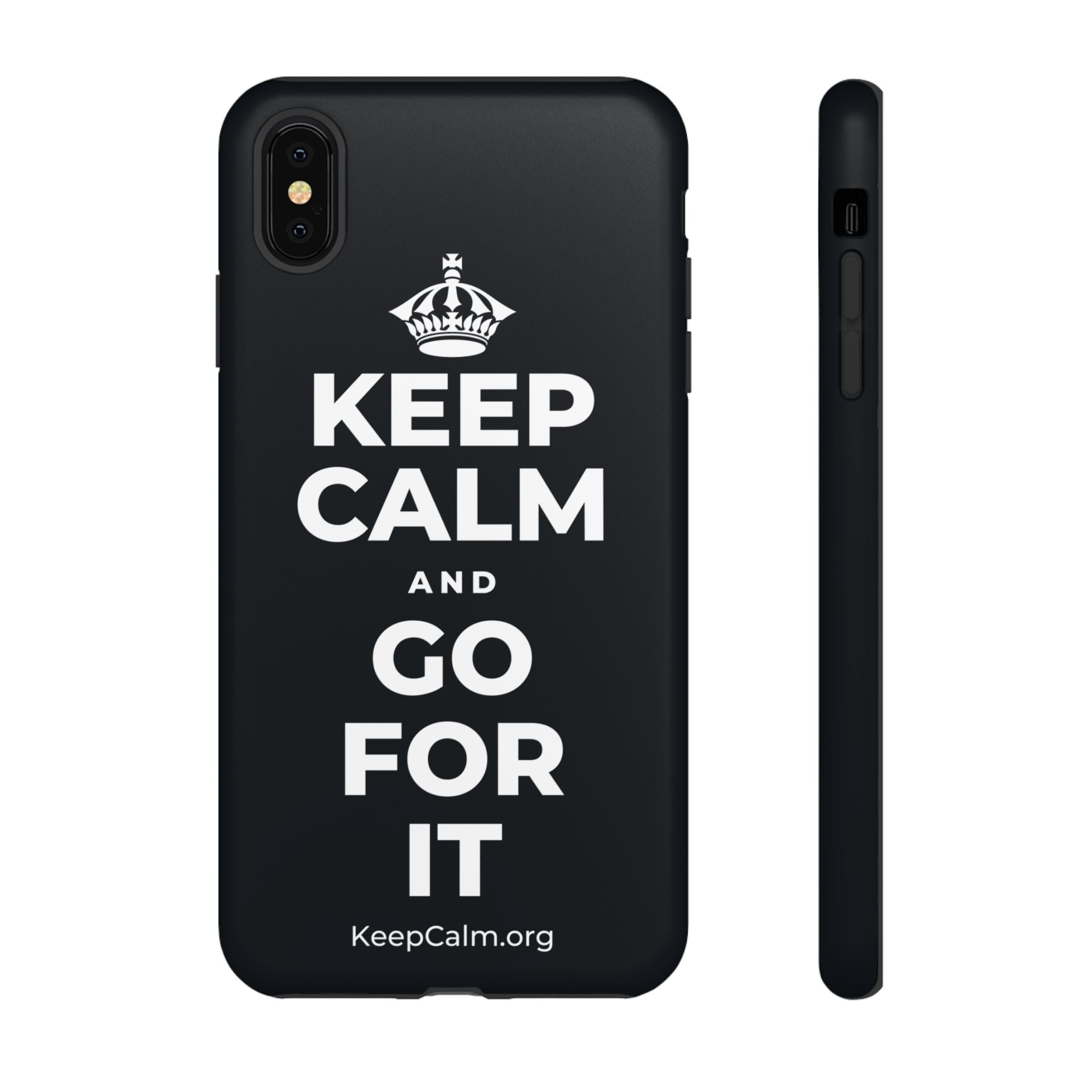 KEEP CALM AND GO FOR IT Phone Case (Dark)