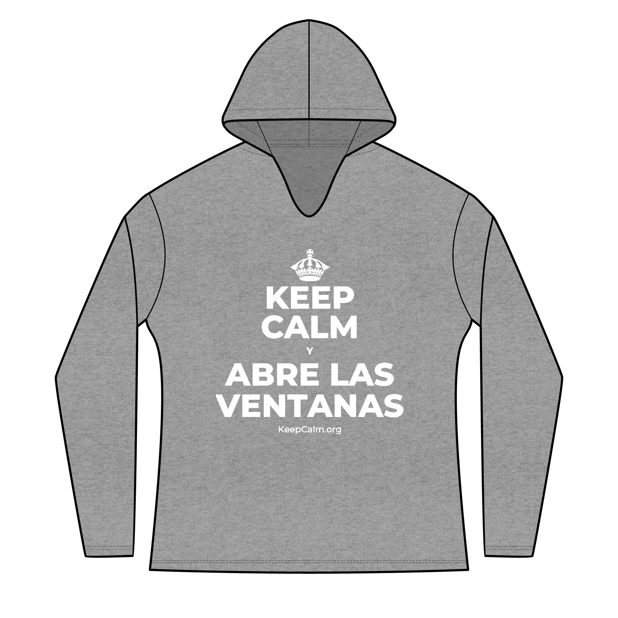 KEEP CALM Y ABRE LAS VENTANAS Women's Long Sleeve Hoodie