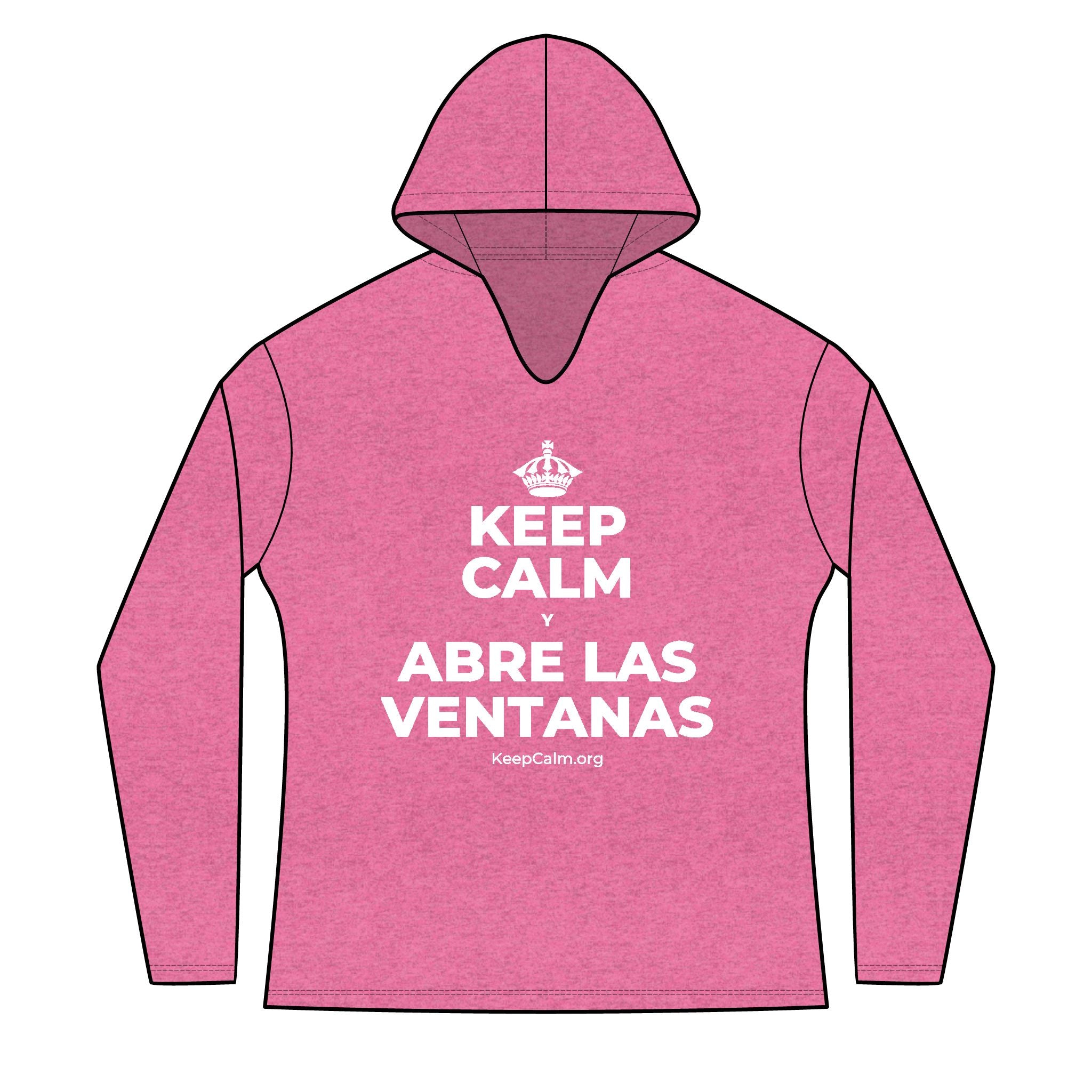 KEEP CALM Y ABRE LAS VENTANAS Women's Long Sleeve Hoodie