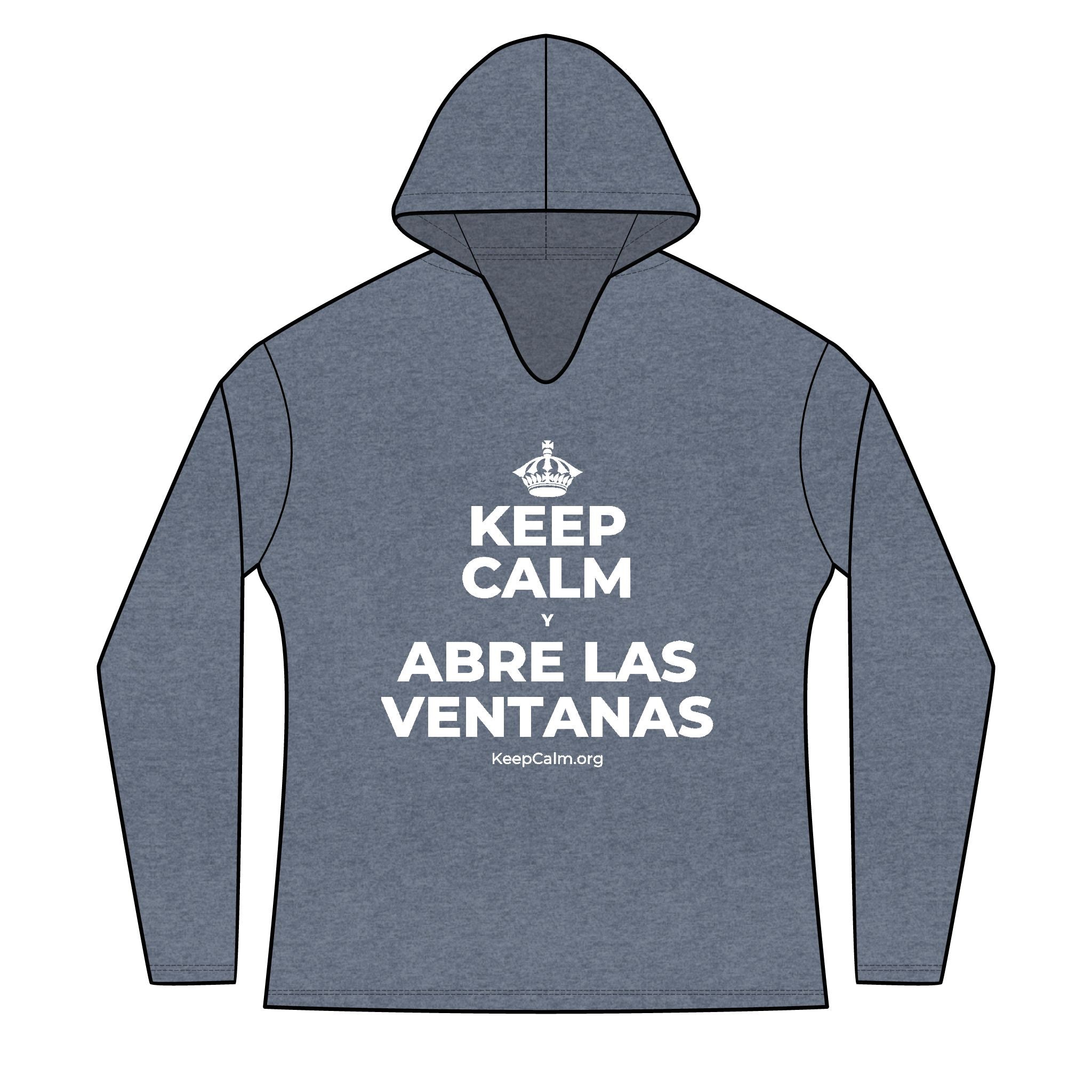 KEEP CALM Y ABRE LAS VENTANAS Women's Long Sleeve Hoodie