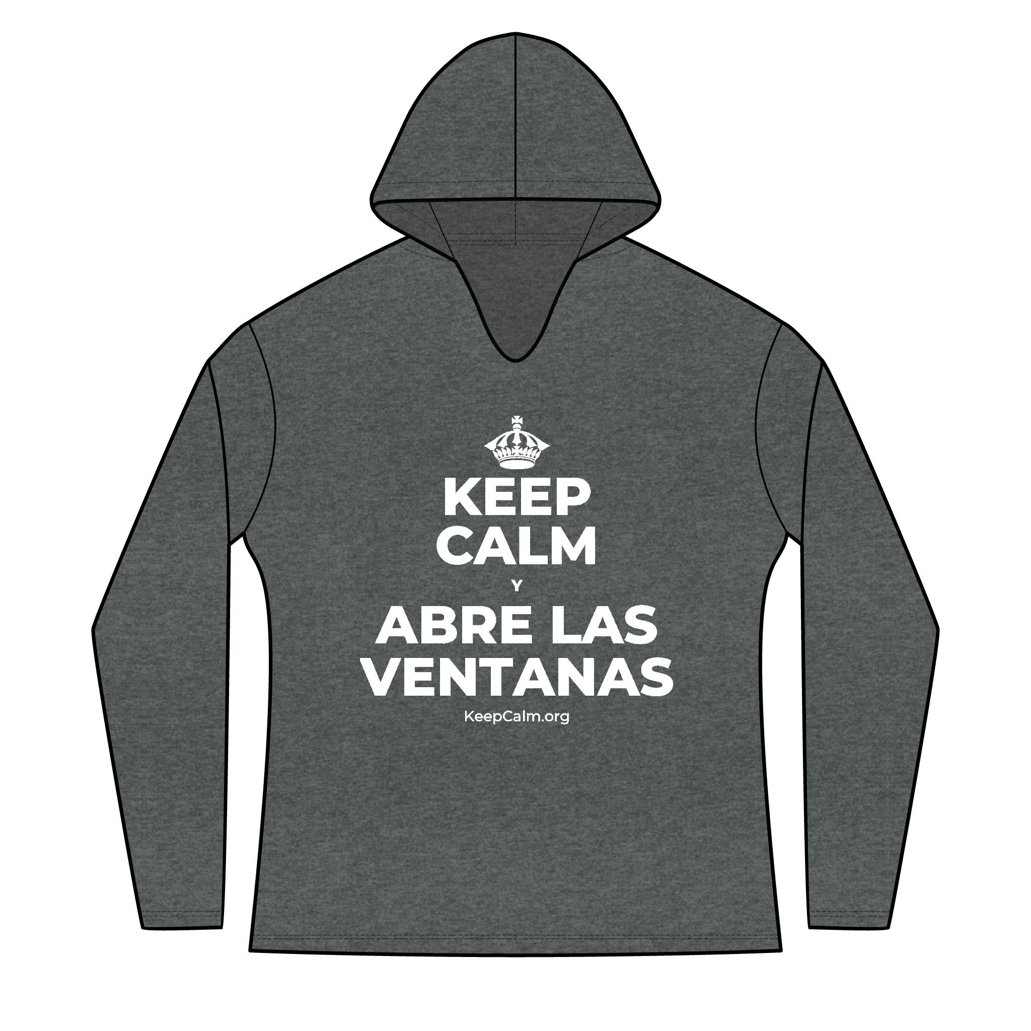 KEEP CALM Y ABRE LAS VENTANAS Women's Long Sleeve Hoodie