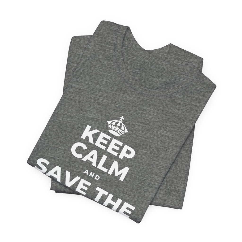 KEEP CALM AND SAVE THE DRAMA FOR YOUR 🦙 T-Shirt (Baby Blue–Silver)