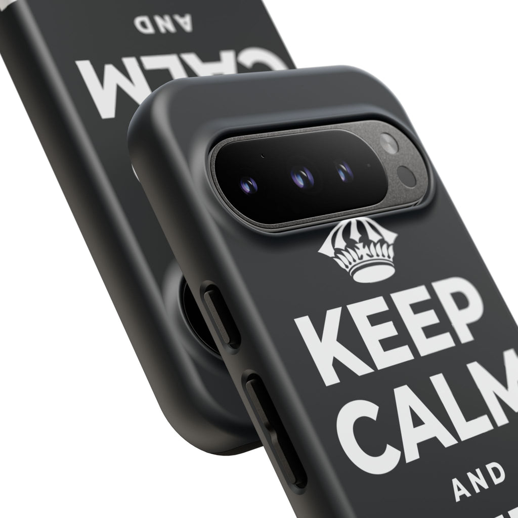 KEEP CALM AND COFFEE FIRST Phone Case (Dark)