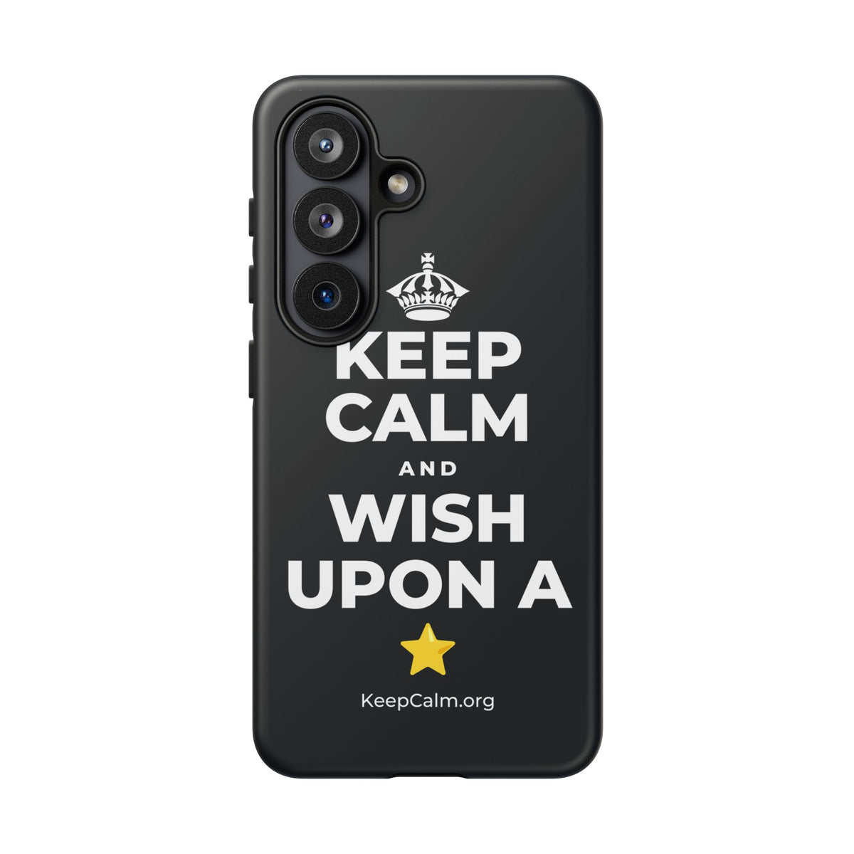 KEEP CALM AND WISH UPON A ⭐ Phone Case (Dark)