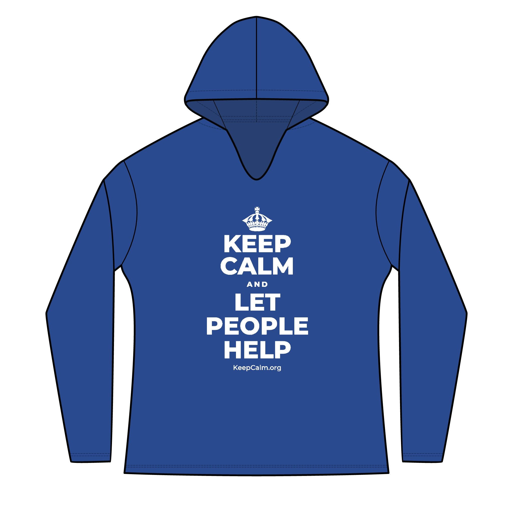 KEEP CALM AND LET PEOPLE HELP Women's Long Sleeve Hoodie