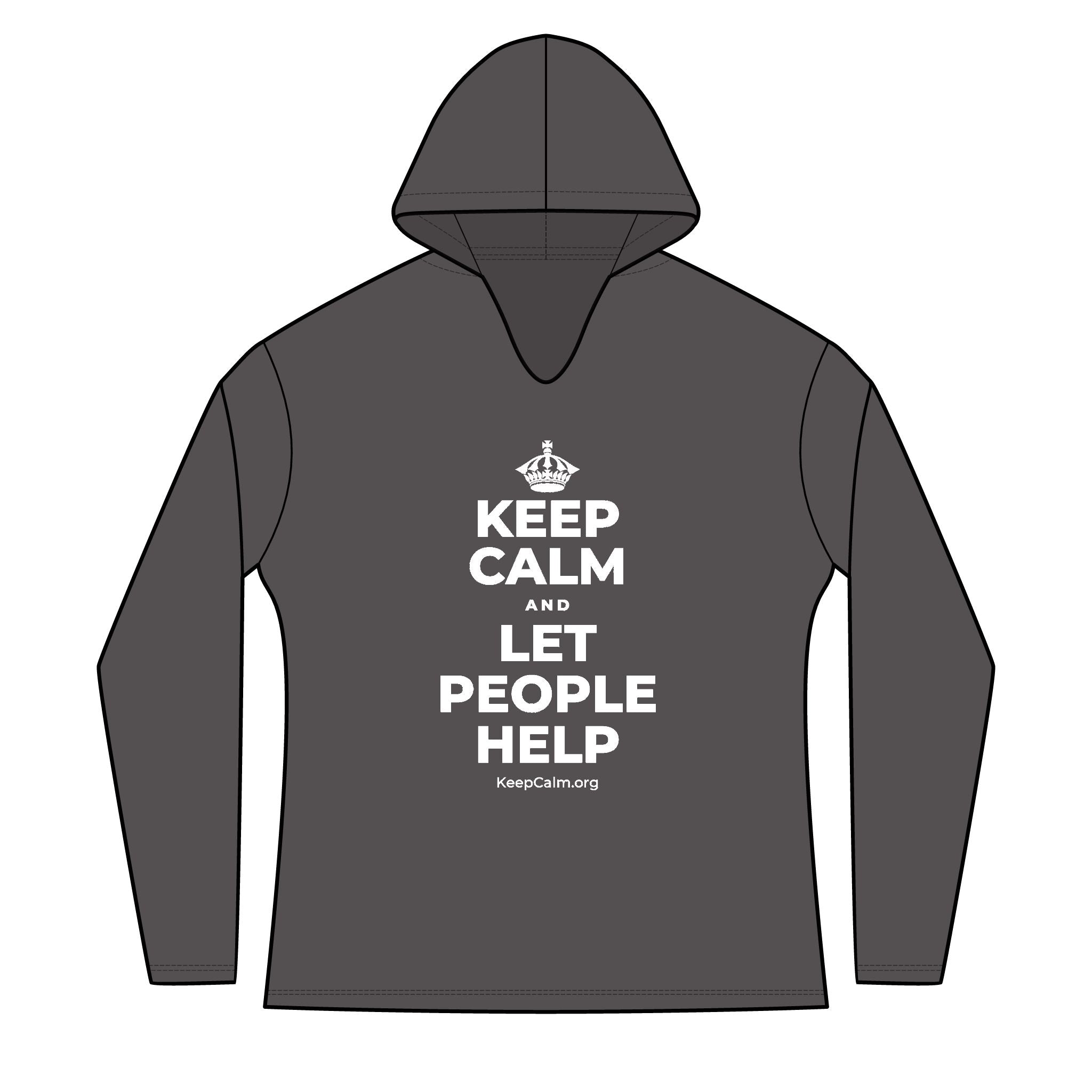 KEEP CALM AND LET PEOPLE HELP Women's Long Sleeve Hoodie