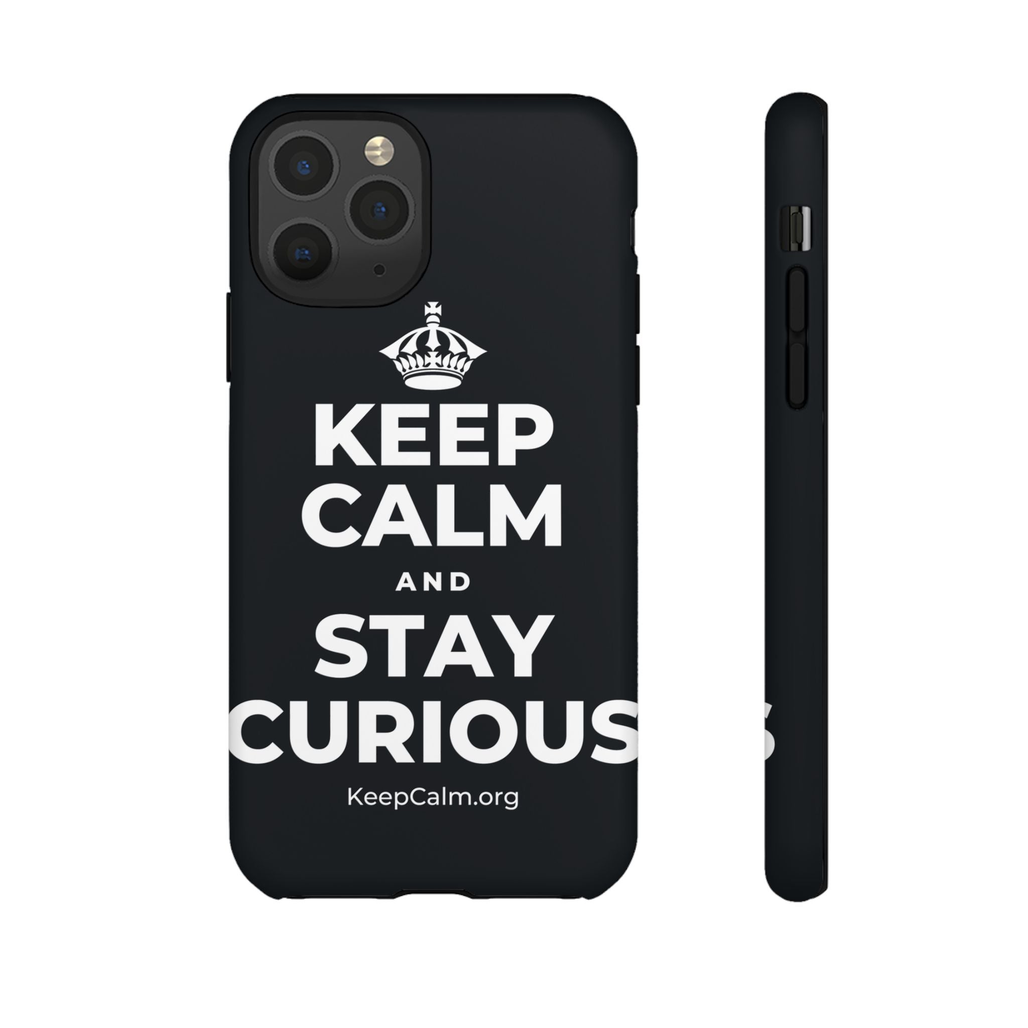 KEEP CALM AND STAY CURIOUS Phone Case (Dark)