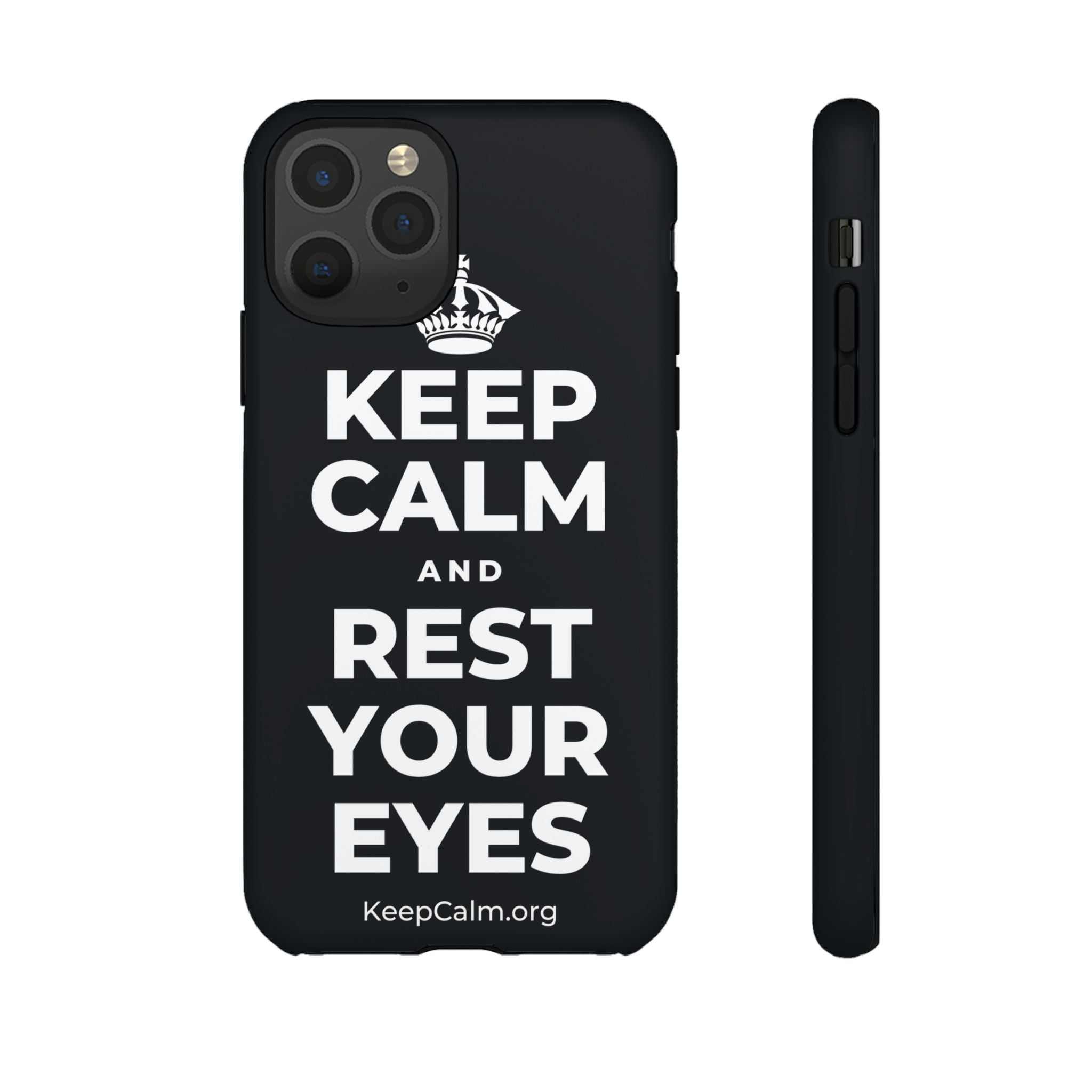 KEEP CALM AND REST YOUR EYES Phone Case (Dark)