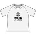 KEEP CALM AND TAKE ONE GOOD DAY AT A TIME Women's Raglan Tee