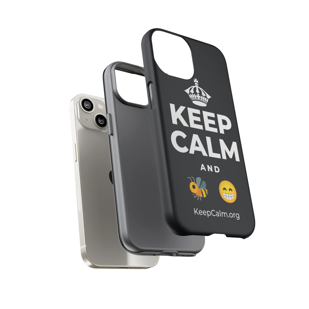 KEEP CALM AND BEE HAPPY Phone Case (Dark)