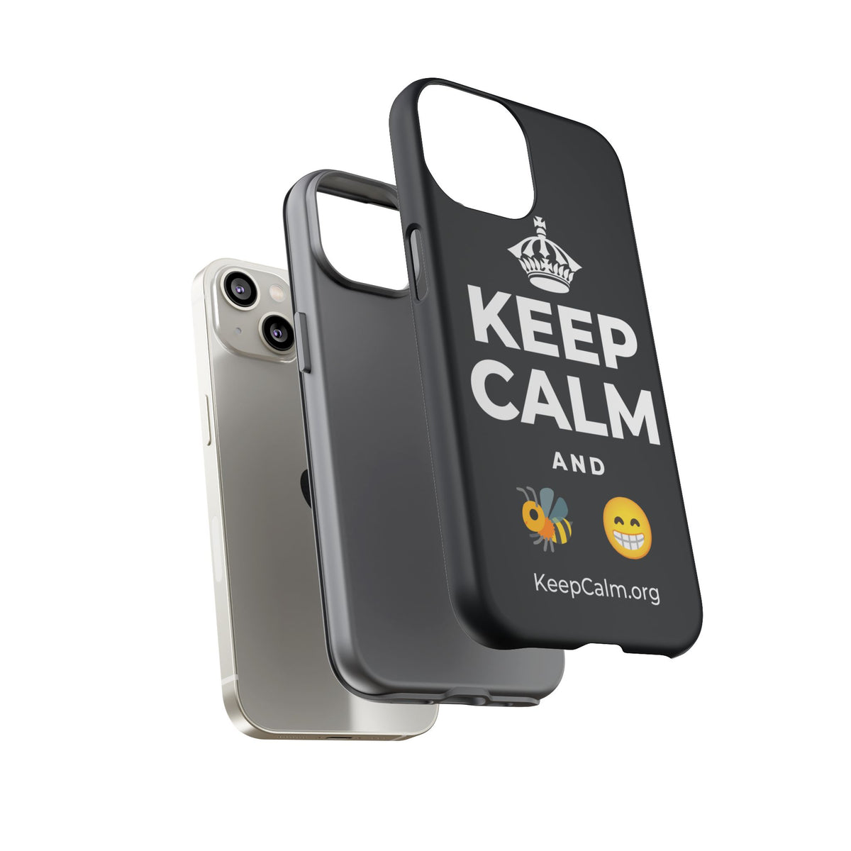 KEEP CALM AND BEE HAPPY Phone Case (Dark)