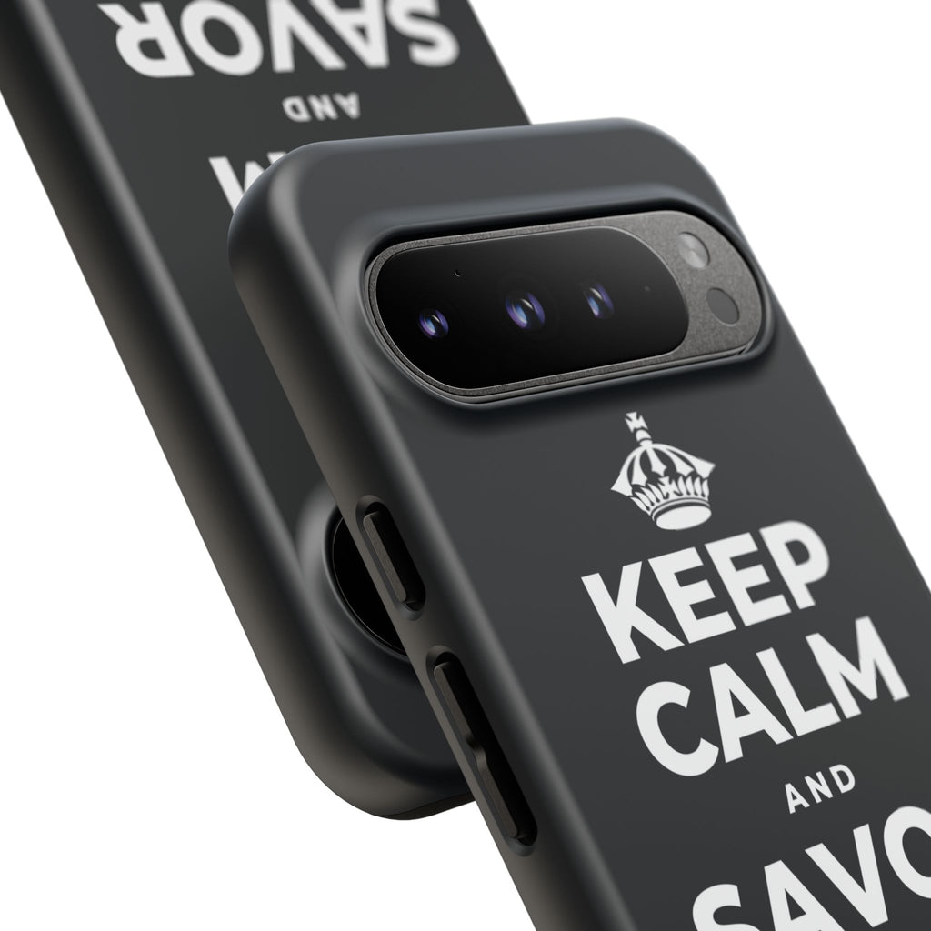 KEEP CALM AND SAVOR THIS MOMENT Phone Case (Dark)