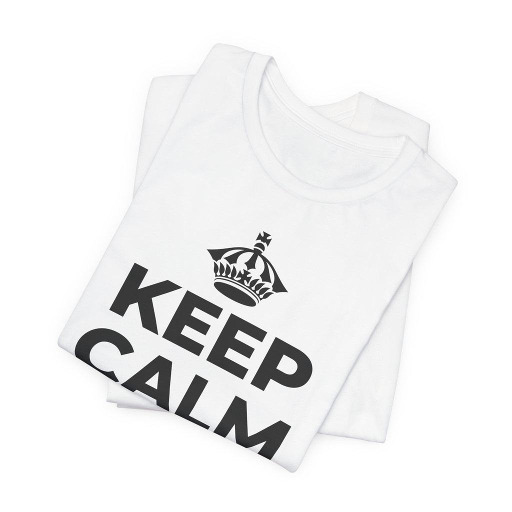 KEEP CALM AND 去踩踩草地 T-Shirt (White–Asphalt)