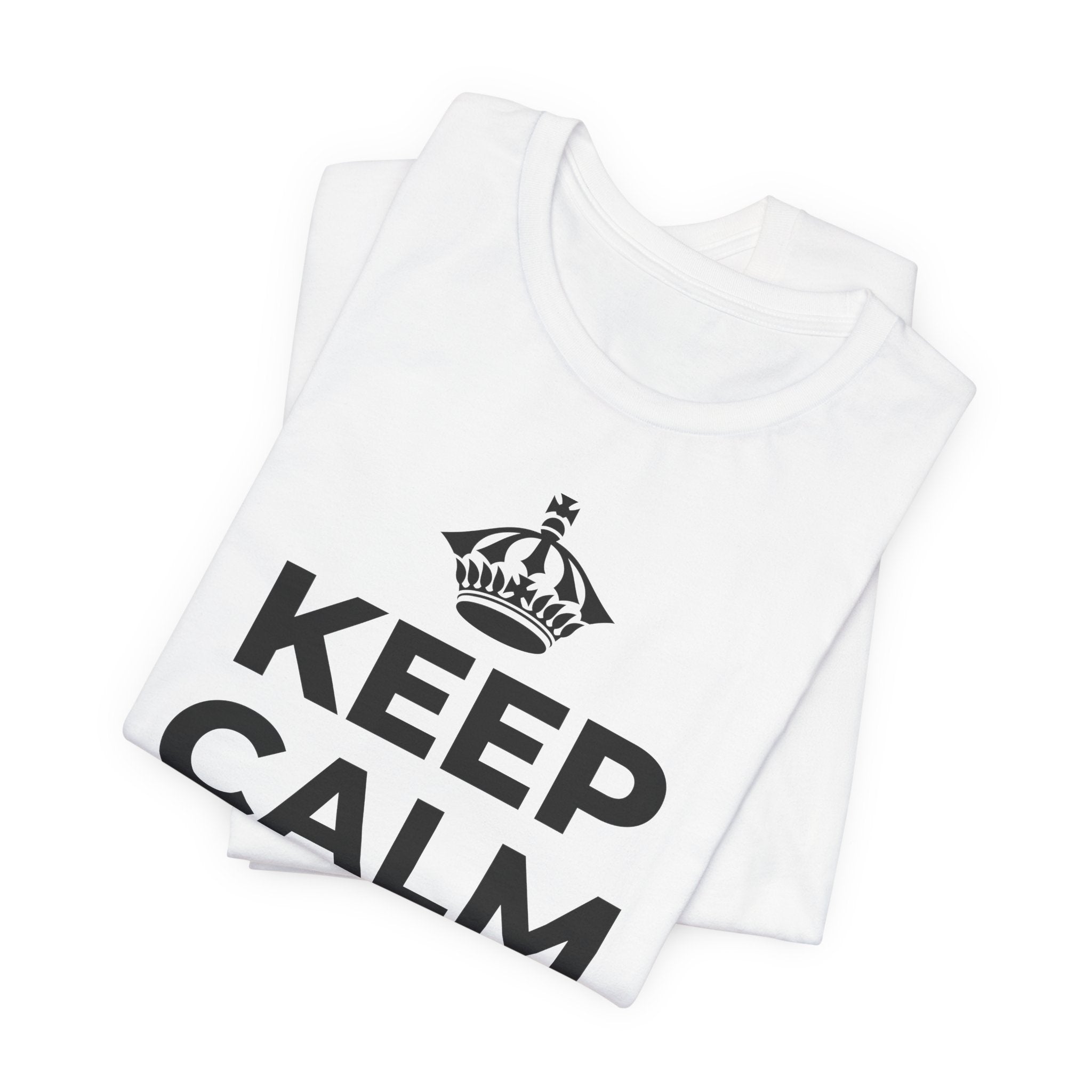KEEP CALM AND 去踩踩草地 T-Shirt (White–Asphalt)