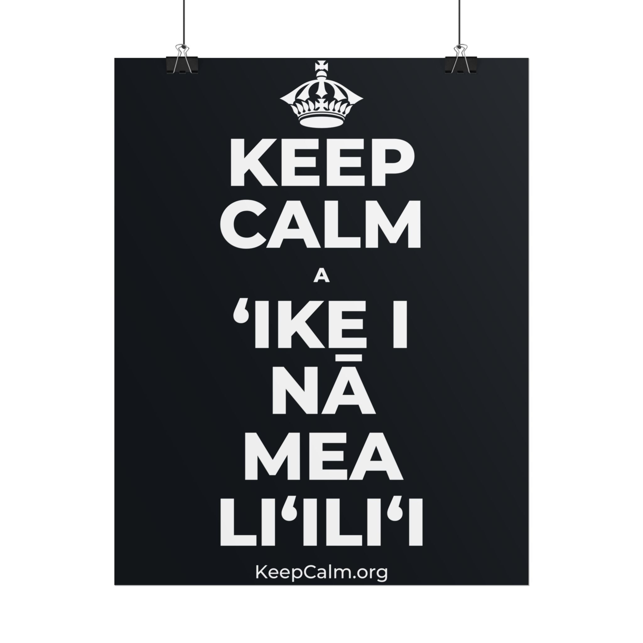KEEP CALM A ʻIKE I NĀ MEA LIʻILIʻI Poster (Dark)