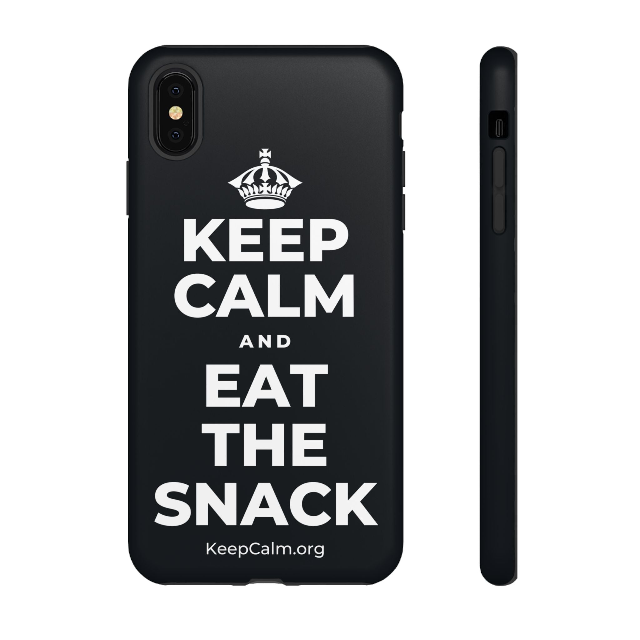 KEEP CALM AND EAT THE SNACK Phone Case (Dark)