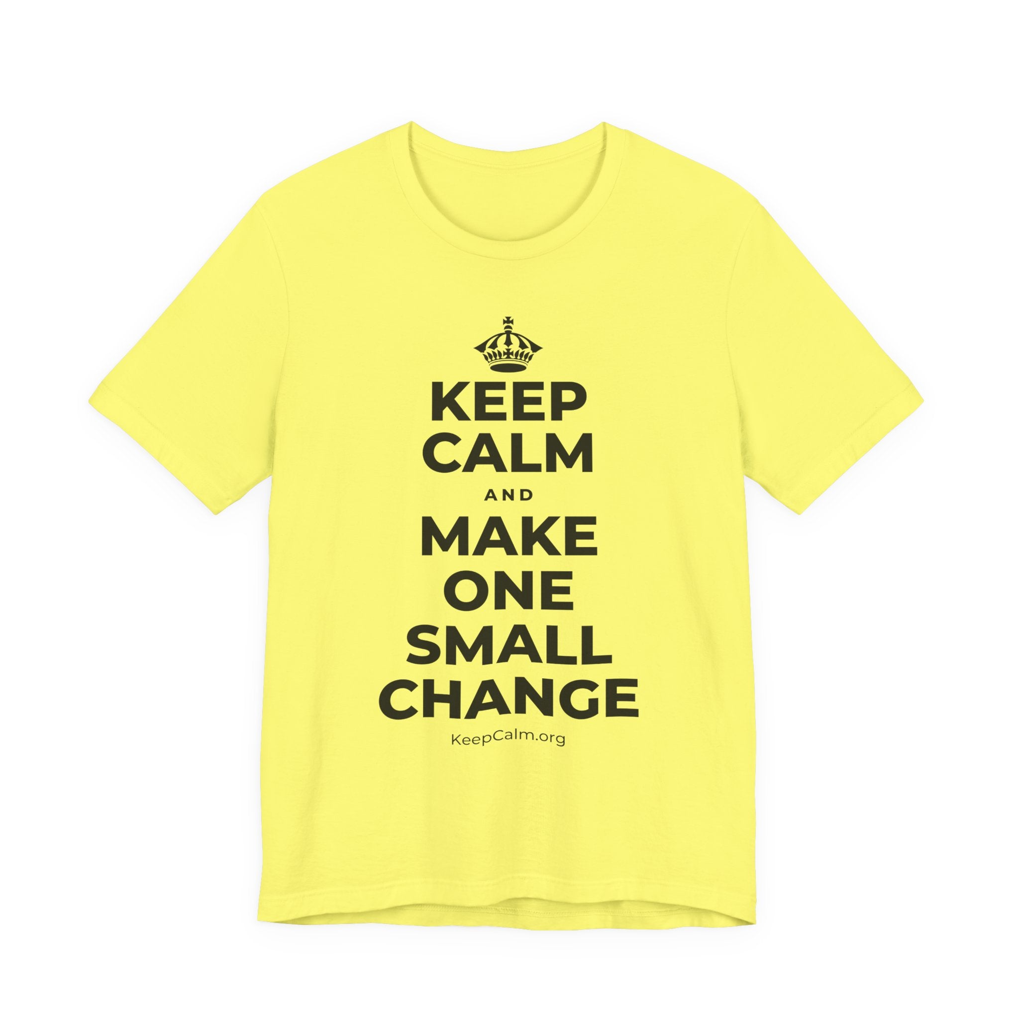 KEEP CALM AND MAKE ONE SMALL CHANGE T-Shirt (Soft Cream–Heather Mauve)