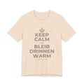 KEEP CALM UND BLEIB DRINNEN WARM T-Shirt (Soft Cream–Heather Mauve)