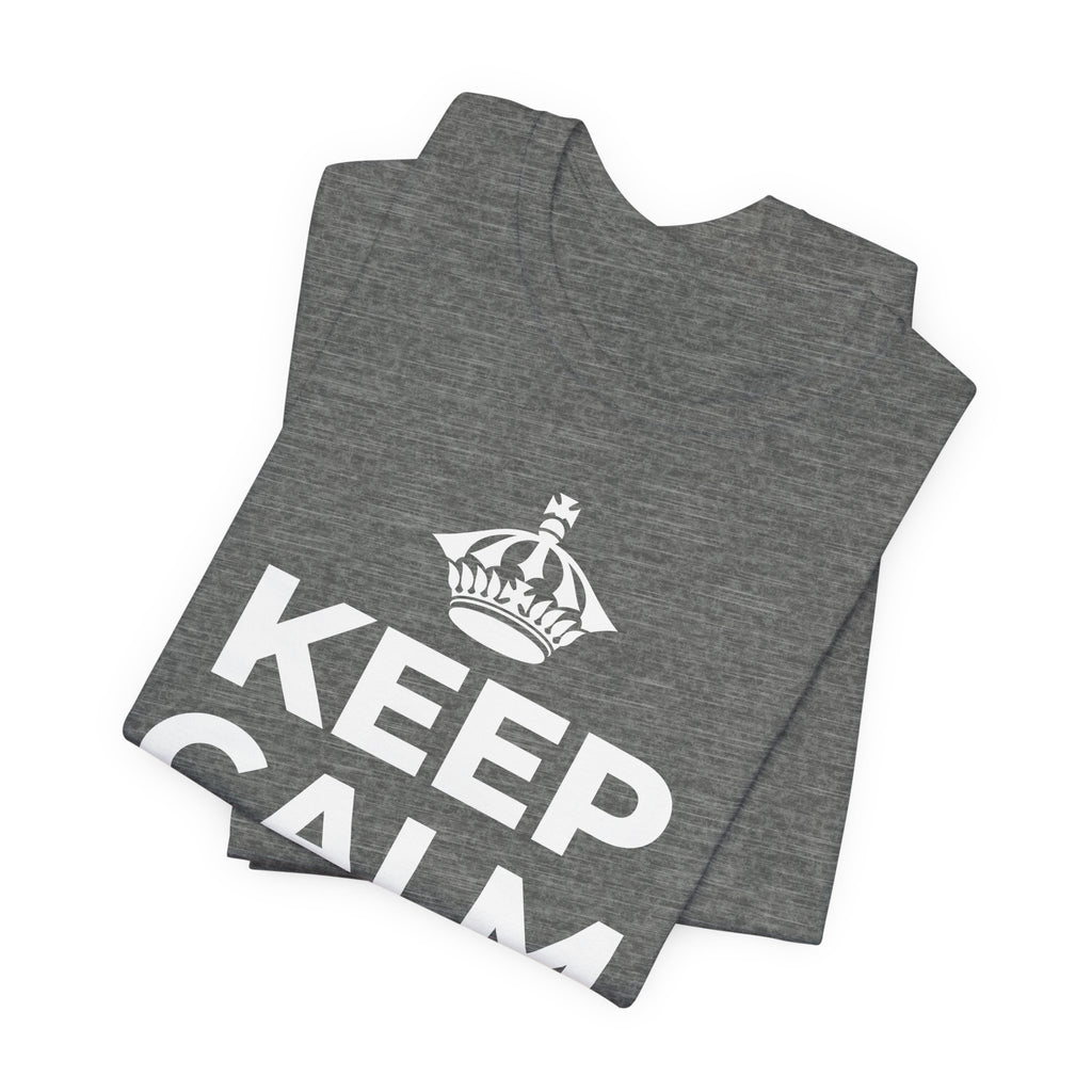 KEEP CALM AND ให้วันหยุดได้ช้า ๆ T-Shirt (Baby Blue–Silver)