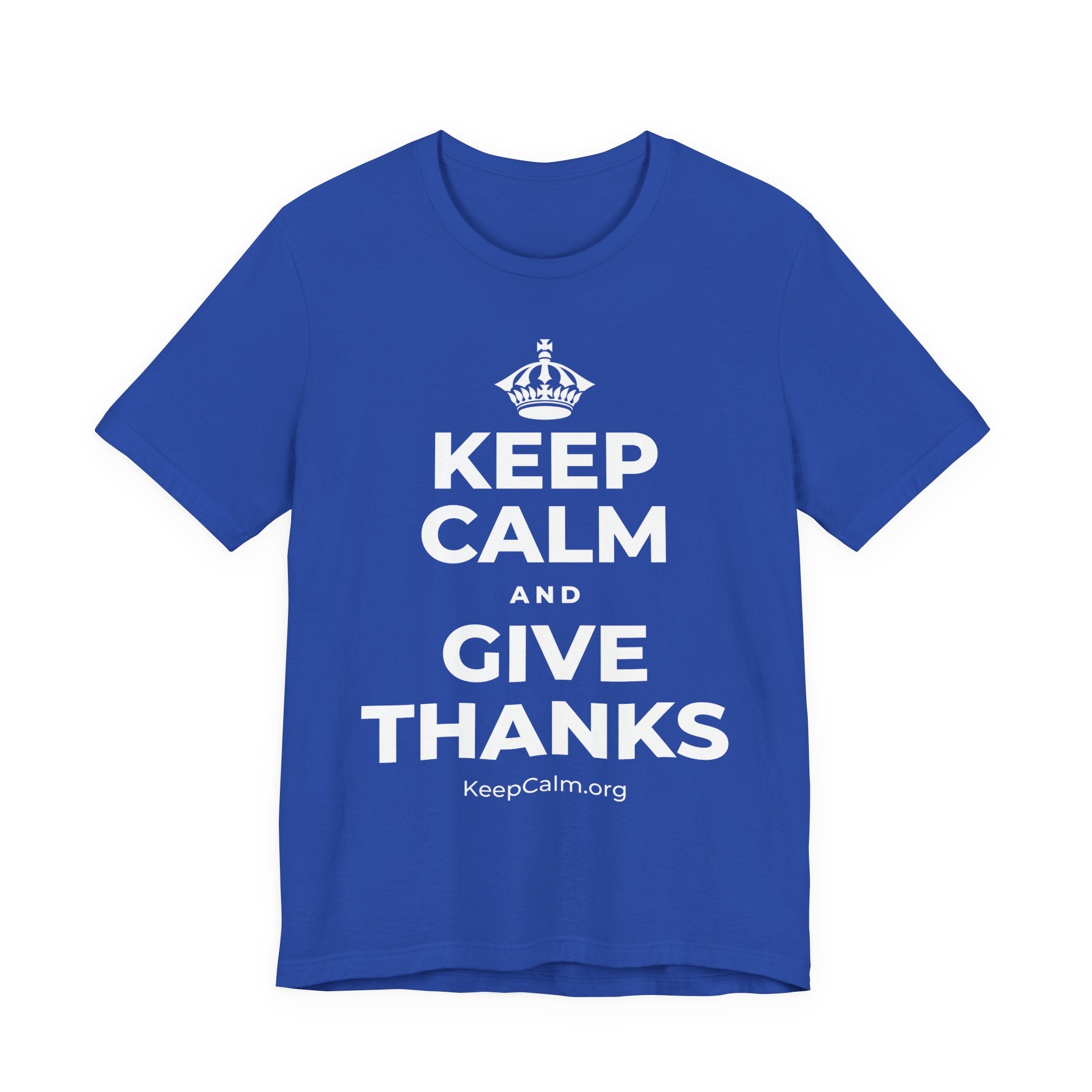 KEEP CALM AND GIVE THANKS T-Shirt (Soft Cream–Heather Mauve)