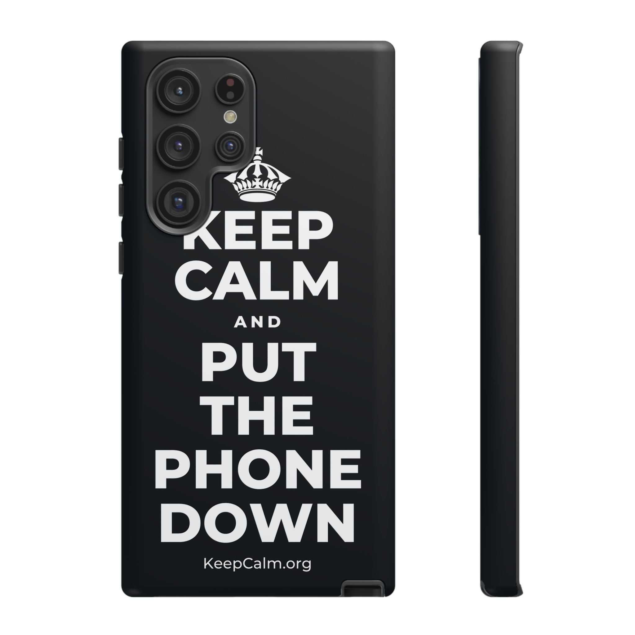 KEEP CALM AND PUT THE PHONE DOWN Phone Case (Dark)