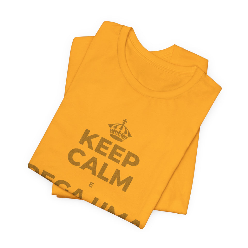 KEEP CALM E PEGA UMA AULA DE CADA VEZ T-Shirt (Baby Blue–Silver)
