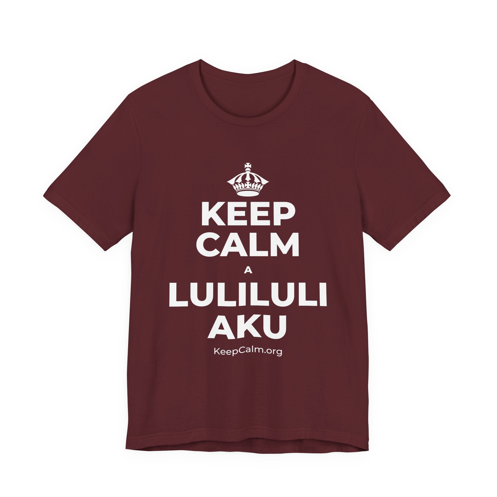 KEEP CALM A LULILULI AKU T-Shirt (Baby Blue–Silver)