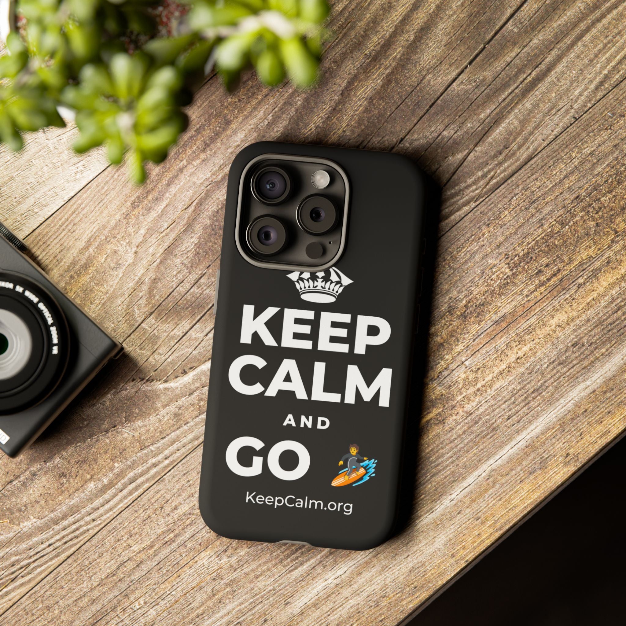 KEEP CALM AND GO 🏄 Phone Case
