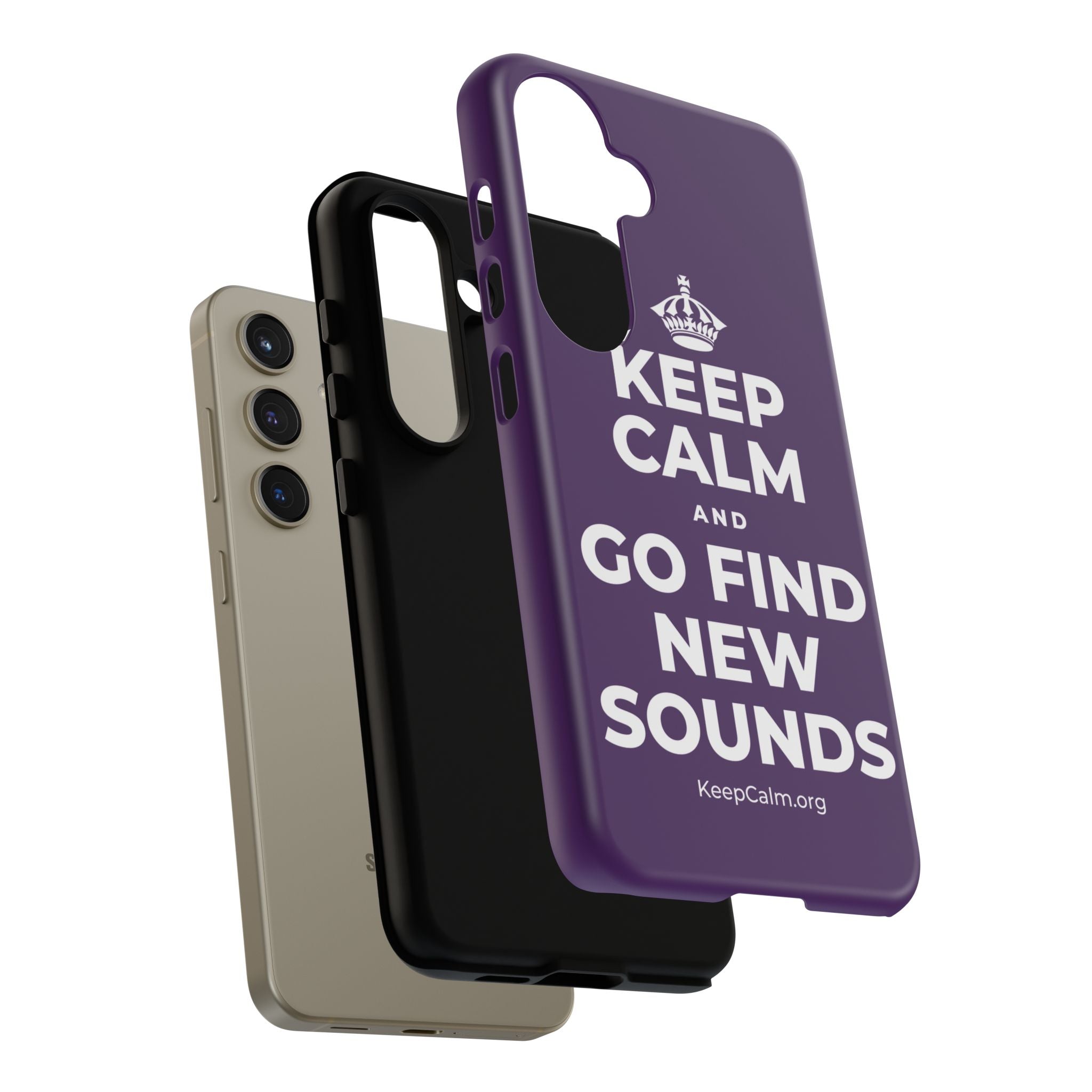 KEEP CALM AND GO FIND NEW SOUNDS Phone Case