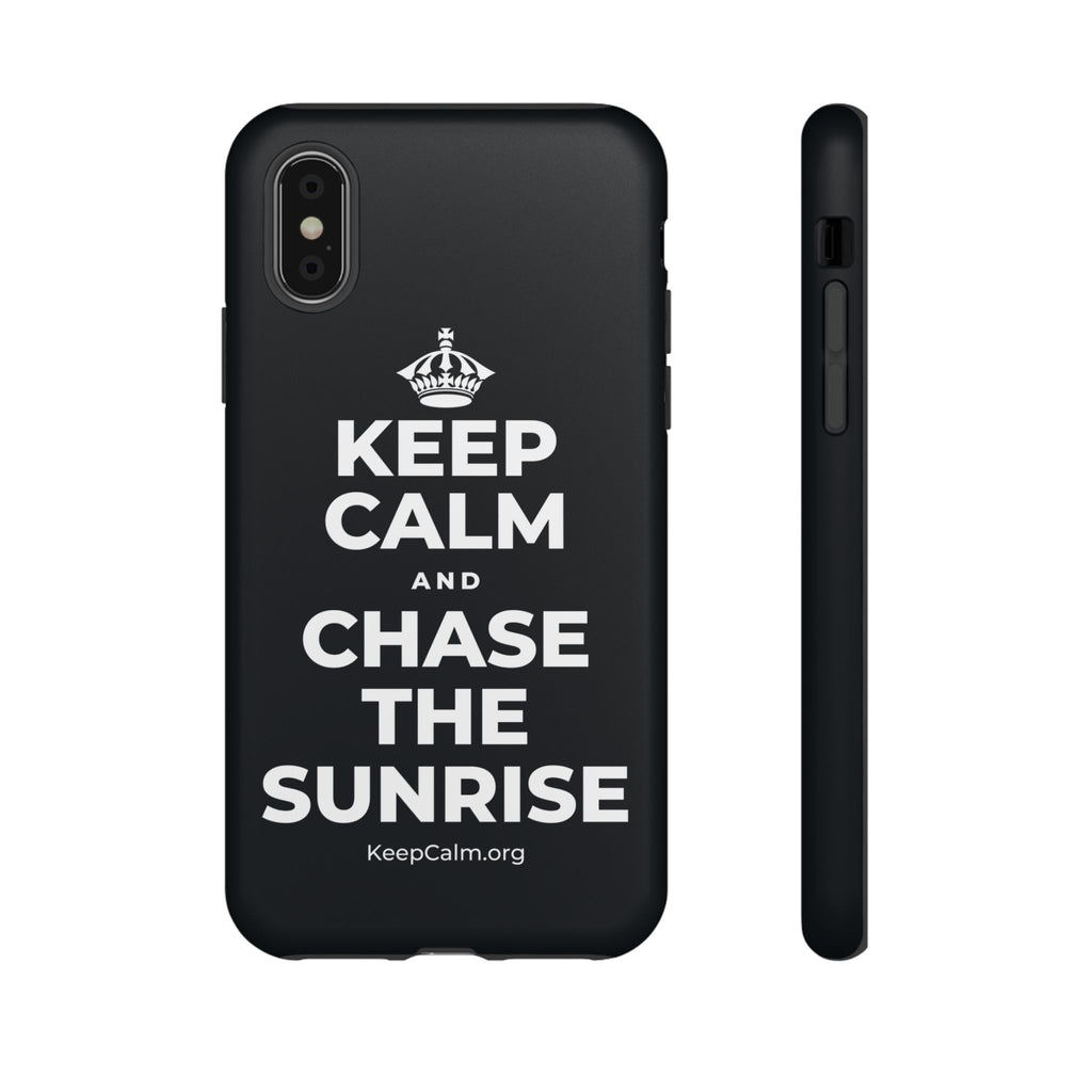 KEEP CALM AND CHASE THE SUNRISE Phone Case (Dark)