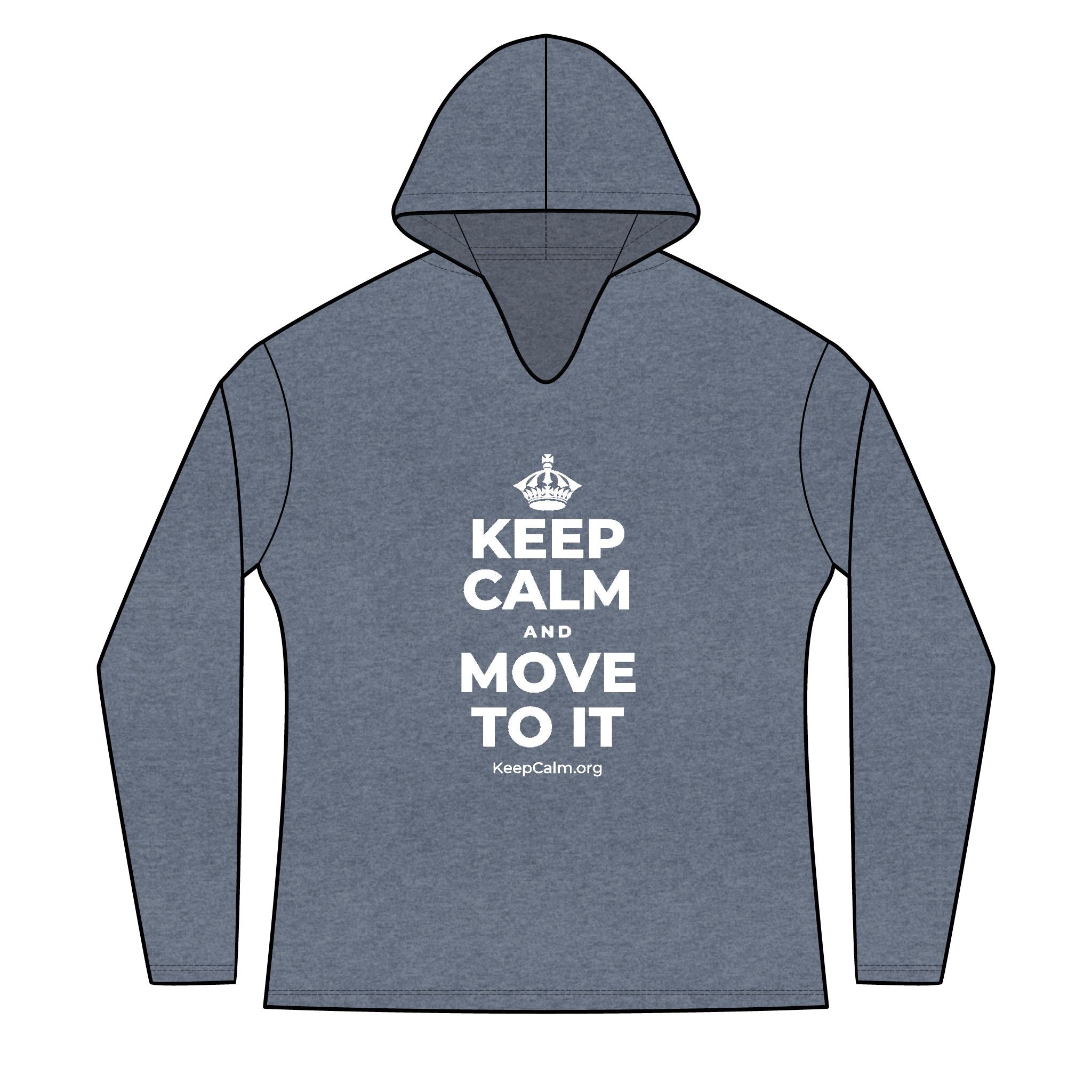 KEEP CALM AND MOVE TO IT Women's Long Sleeve Hoodie