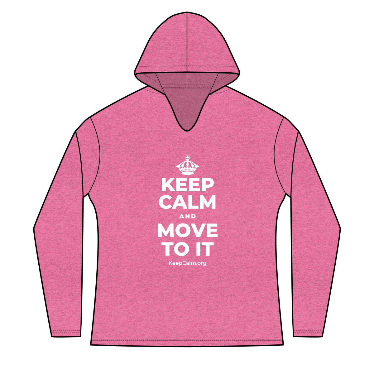 KEEP CALM AND MOVE TO IT Women's Long Sleeve Hoodie