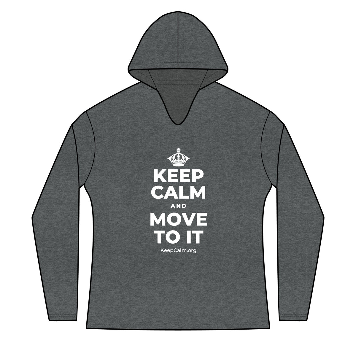 KEEP CALM AND MOVE TO IT Women's Long Sleeve Hoodie
