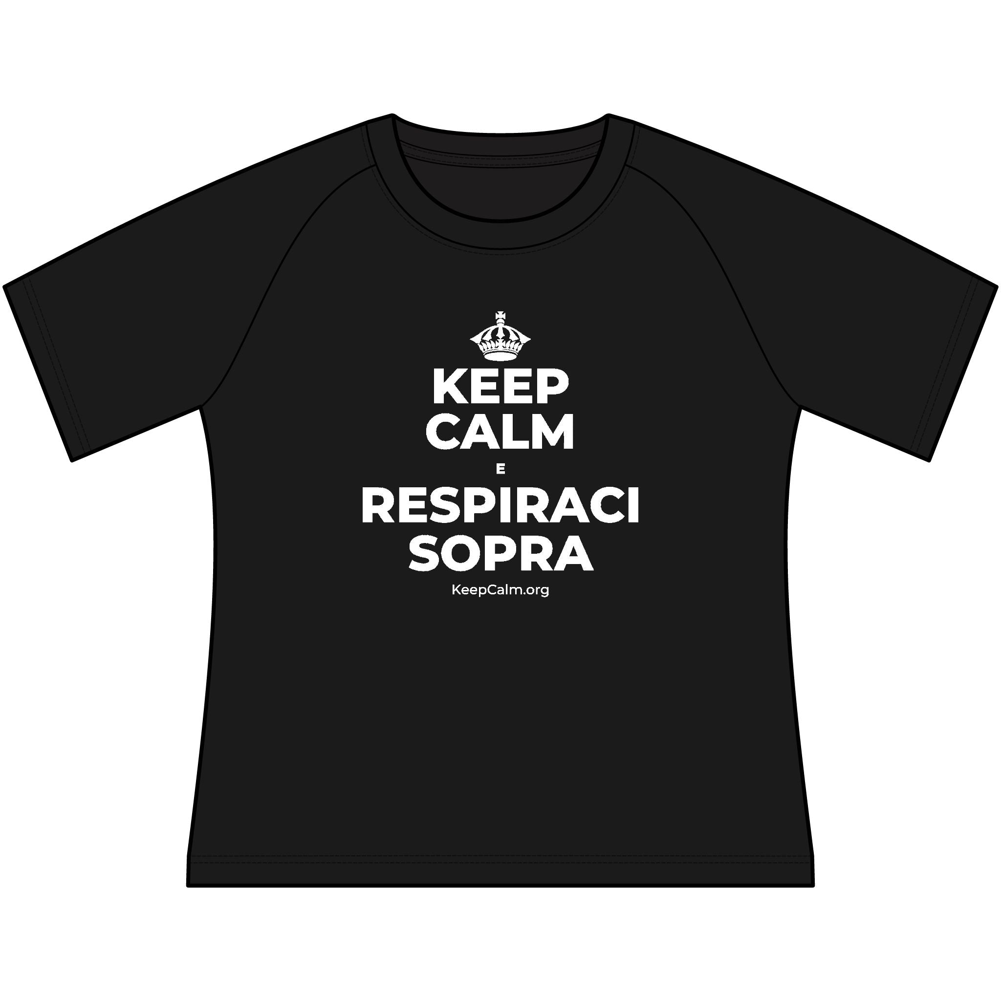 KEEP CALM E RESPIRACI SOPRA Women's Raglan Tee