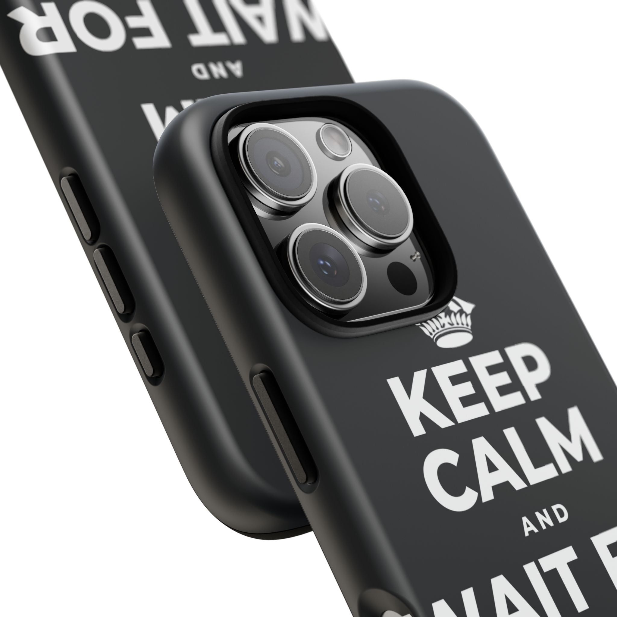 KEEP CALM AND WAIT FOR THE RAINBOW Phone Case (Dark)