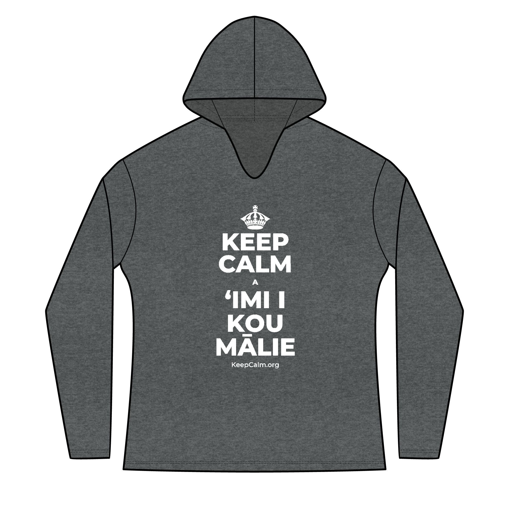 KEEP CALM A ʻIMI I KOU MĀLIE Women's Long Sleeve Hoodie