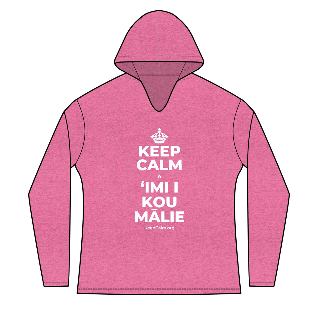 KEEP CALM A ʻIMI I KOU MĀLIE Women's Long Sleeve Hoodie