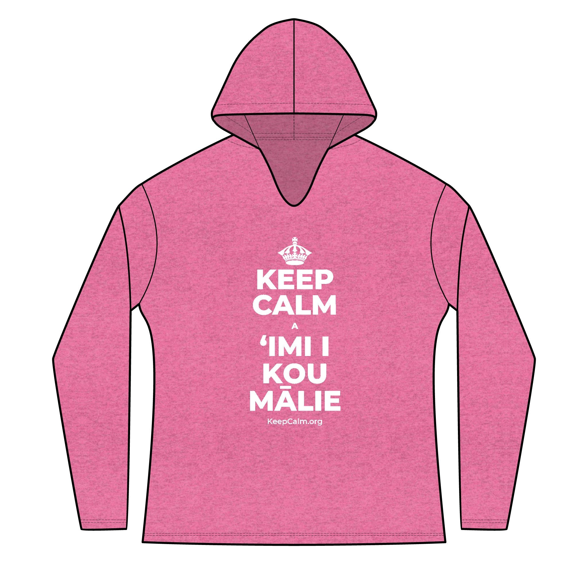 KEEP CALM A ʻIMI I KOU MĀLIE Women's Long Sleeve Hoodie