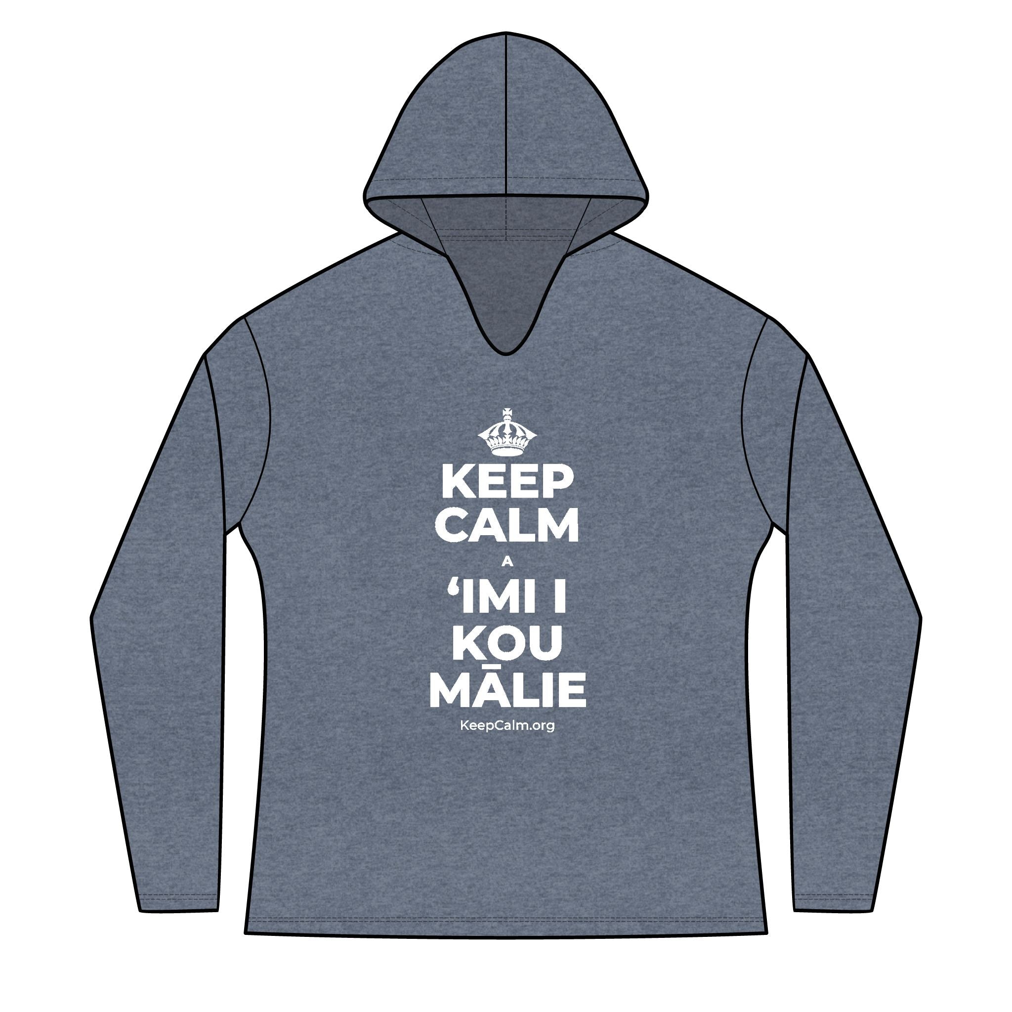 KEEP CALM A ʻIMI I KOU MĀLIE Women's Long Sleeve Hoodie