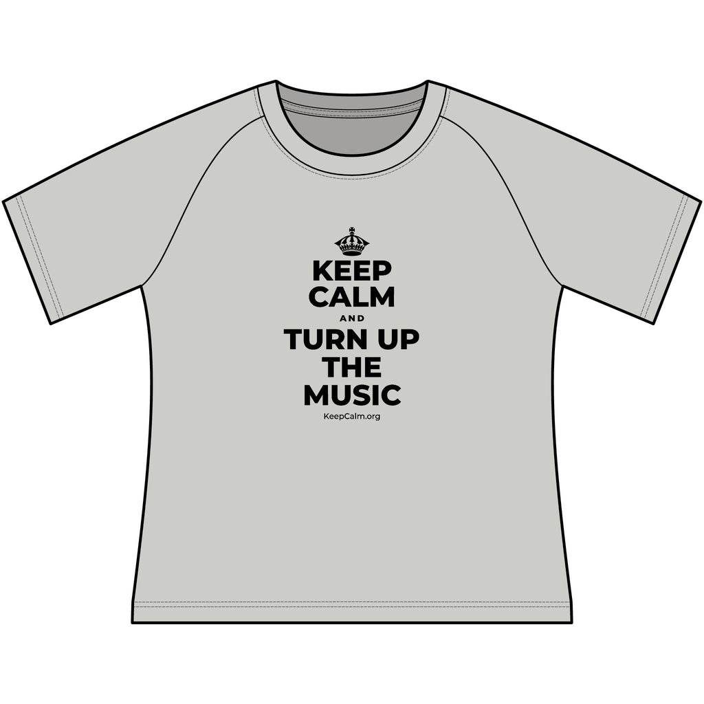 KEEP CALM AND TURN UP THE MUSIC Women's Raglan Tee