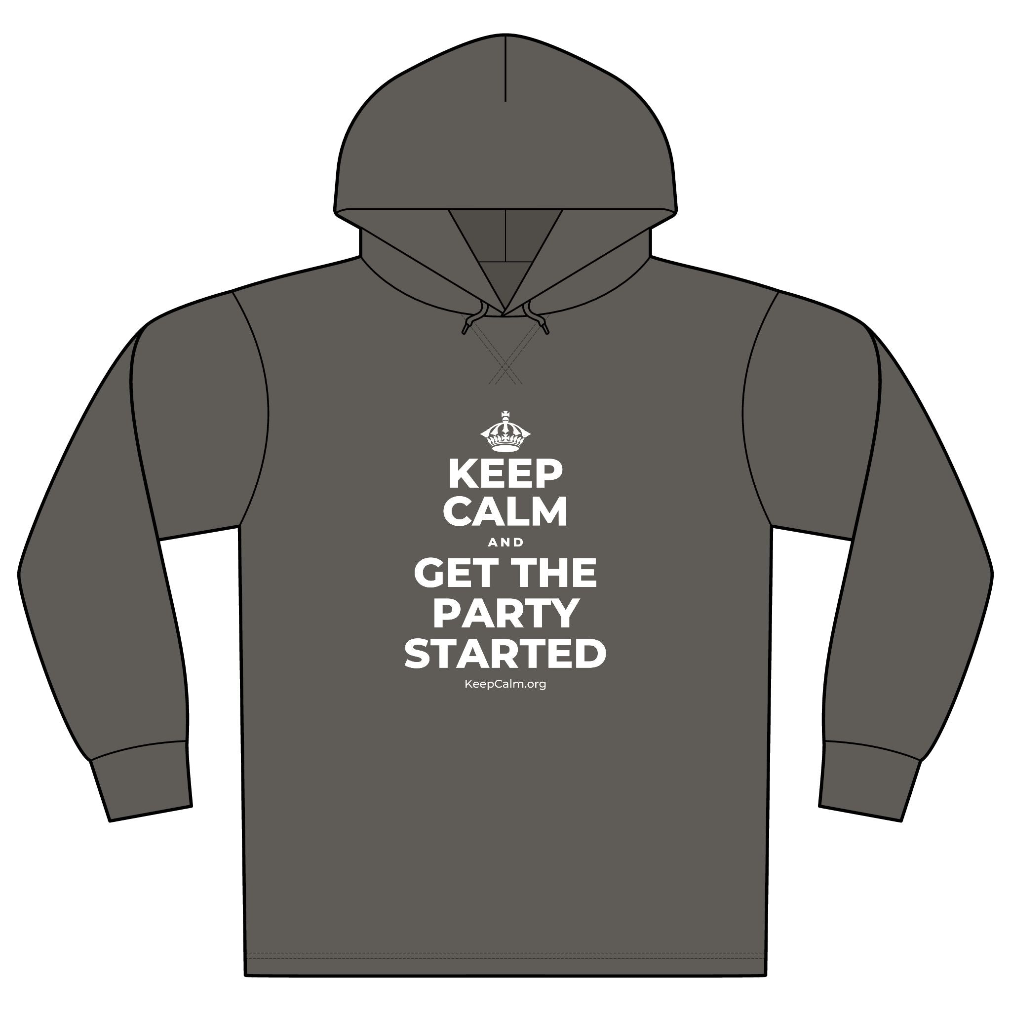 KEEP CALM AND GET THE PARTY STARTED Organic Hoodie Tee