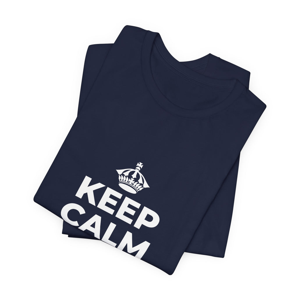 KEEP CALM AND BREATHE T-Shirt (White–Asphalt)