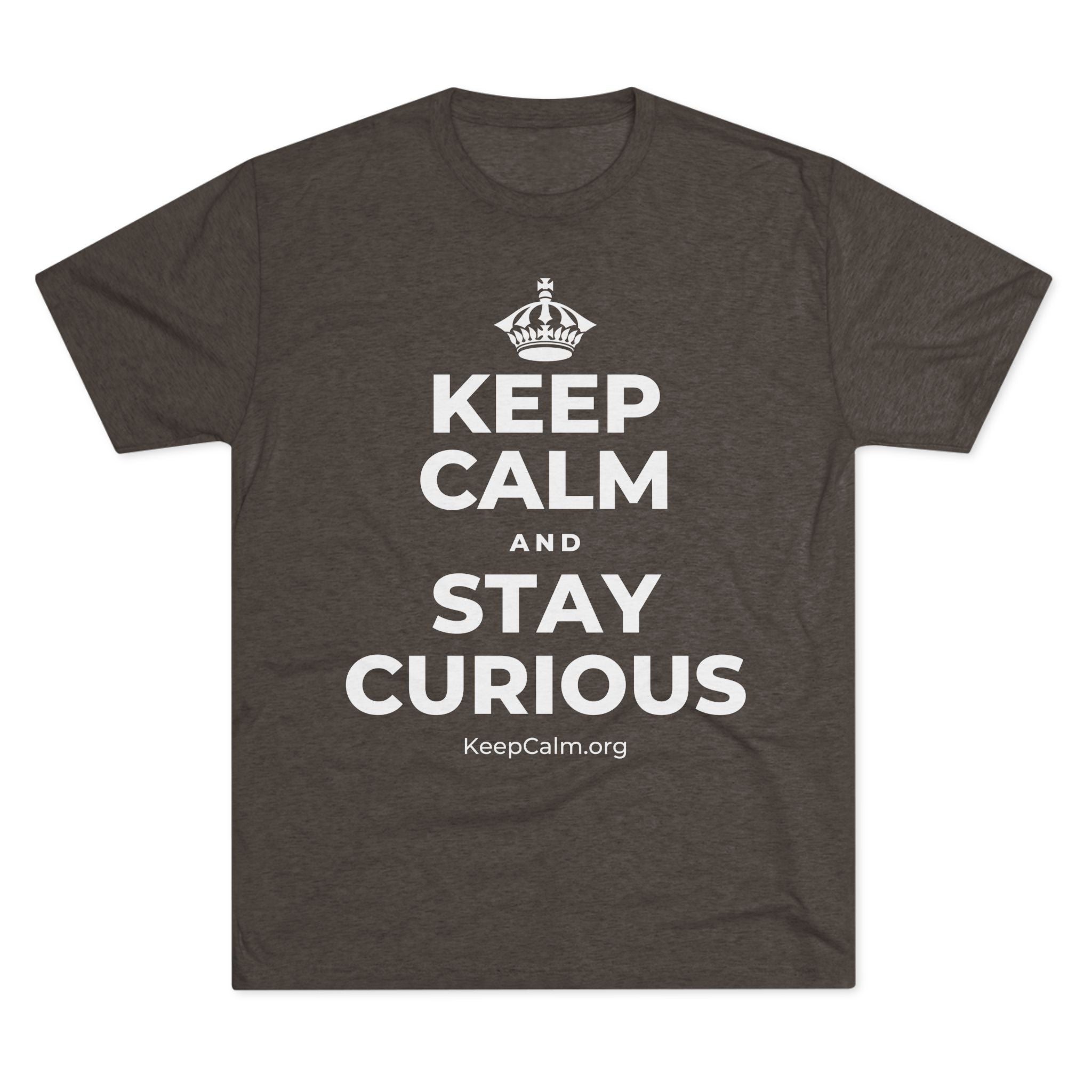 KEEP CALM AND STAY CURIOUS Tri-Blend Tee